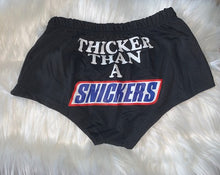 Load image into Gallery viewer, Thicker Than A Snicker ~ Cute Sayings Snack Shorts
