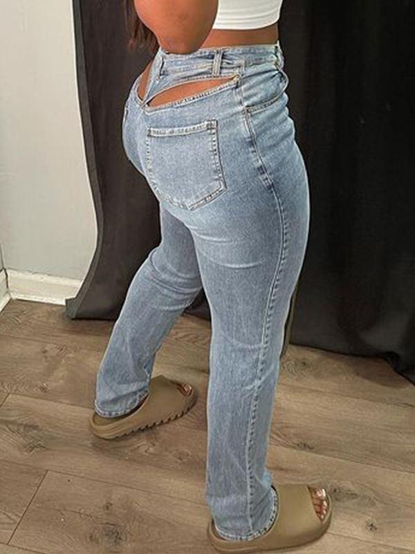 Cut Out At Side w/ Jewel Trim Stretch Denim Jeans – Sagebrush Annie's  Boutique