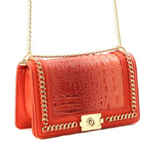 Load image into Gallery viewer, Faux Croc Leather Handbag with Wallet
