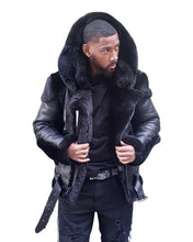Load image into Gallery viewer, Mr. Chocolate - Faux Leather Shearling Coat (Mens)
