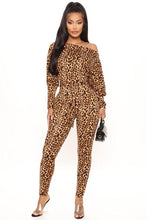 Load image into Gallery viewer, Sasha Fierce Lounger Leopard Jumpsuit
