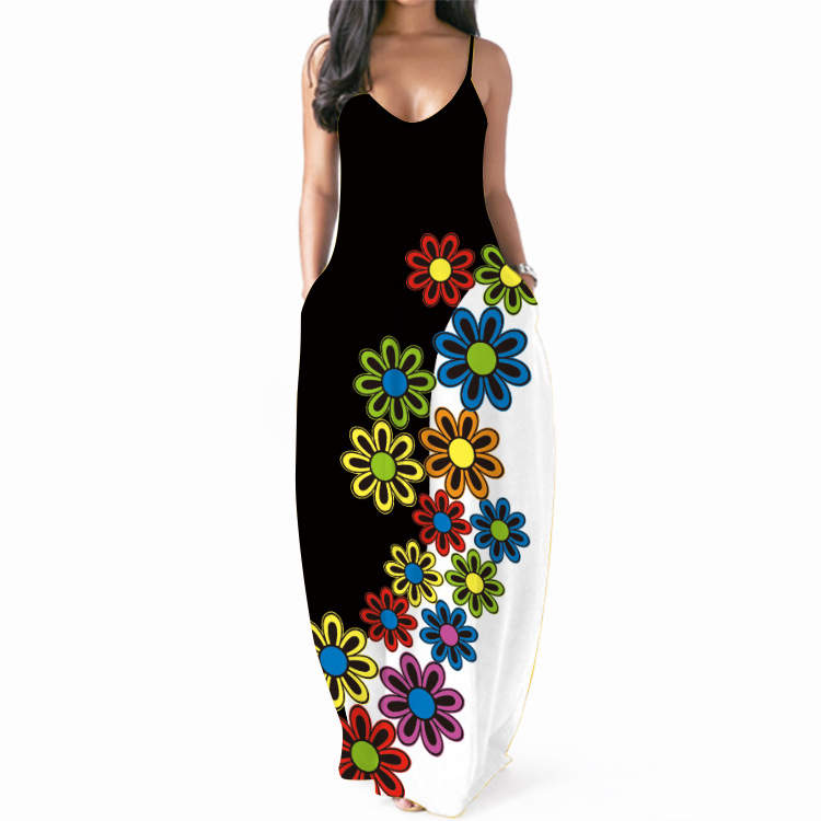 Flower Me With Love Maxi Dress With Pockets
