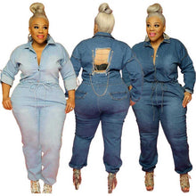 Load image into Gallery viewer, Happy Go Lucky Jean Jumpsuit
