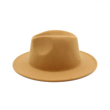 Load image into Gallery viewer, Camel Fedora Hat with Red Bottom ~ Fedora Hats
