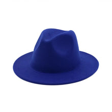 Load image into Gallery viewer, Royal Blue Fedora Hat with Red Bottom ~ Fedora Hats
