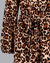 Load image into Gallery viewer, Leopard Print Wide Leg V-Neck Casual Buttoned Jumpsuit
