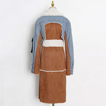 Load image into Gallery viewer, Jeans &amp; Shearling Long Coat
