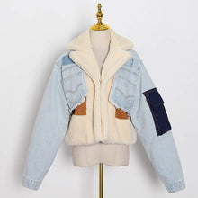 Load image into Gallery viewer, Jeans &amp; Shearling Waist Coat
