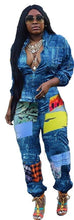 Load image into Gallery viewer, Remy Patchwork Jean Jumpsuit
