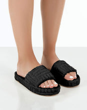 Load image into Gallery viewer, Round Toe Fluffy Slide Slipper
